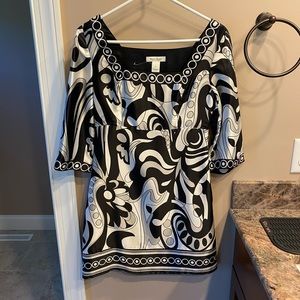 White House Black Market print dress, size 0